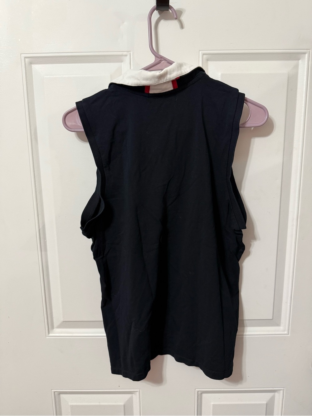 Ralph Lauren black Sleeveless Polo with White and Red Trim - Picture 3 of 3